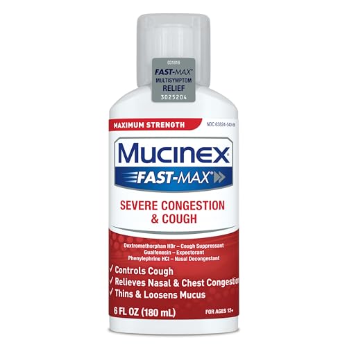 Mucinex FastMax Severe Congestion & Cough Medicine, Maximum Strength