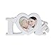 AS Love Picture Frame, White Love Heart Shape, 4 by 4 Inch Picture,True Love,I Love u.