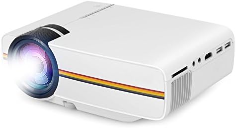 OAKLETREA 1200 Lumens Multimedia Video Projector, Support 1080P Portable Mini LED Projector for Home Theater Cinema Movie Entertainment Games Parties,White