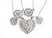 Elefan Cornelia Crystal Pendant Necklace Set For Best Friends Double Necklaces (2 PCS)