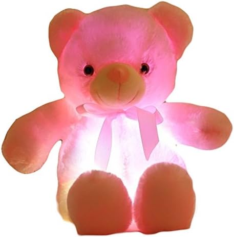 Dolls Flashing Plush Toy Stuffed Led Light Christmas Gift for Kids Teddy Bear 20-Inch.