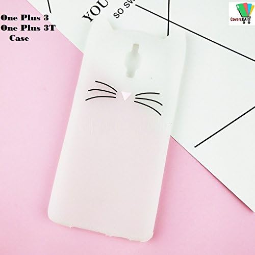 CoversKART [3D CARTOON SERIES] (BLACK) 3D Cute Cat Beard Silicone Case Cover Lovely Mobile Shell FOR One Plus 3 / OnePlus 3t / 1+3 / 1+3T