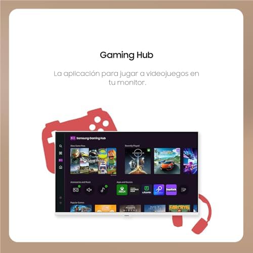Bundle LS32DM703UUXEN Monitor + Soporte para Monitor 24-48 Pulgadas Altura Regulable + Cable de Alimentación Enchufe Tipo F de 5M Blanco
