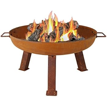 Amazon Com Sunnydaze Outdoor Fire Pit Bowl Rustic Cast Iron
