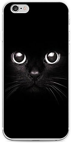 iPhone 6/6S Case, EUNOMIA Black Cat Face Eyes Clear Frame Slim Hard Hybrid Armor Back Bumper Case Cover for iPhone 6/6S
