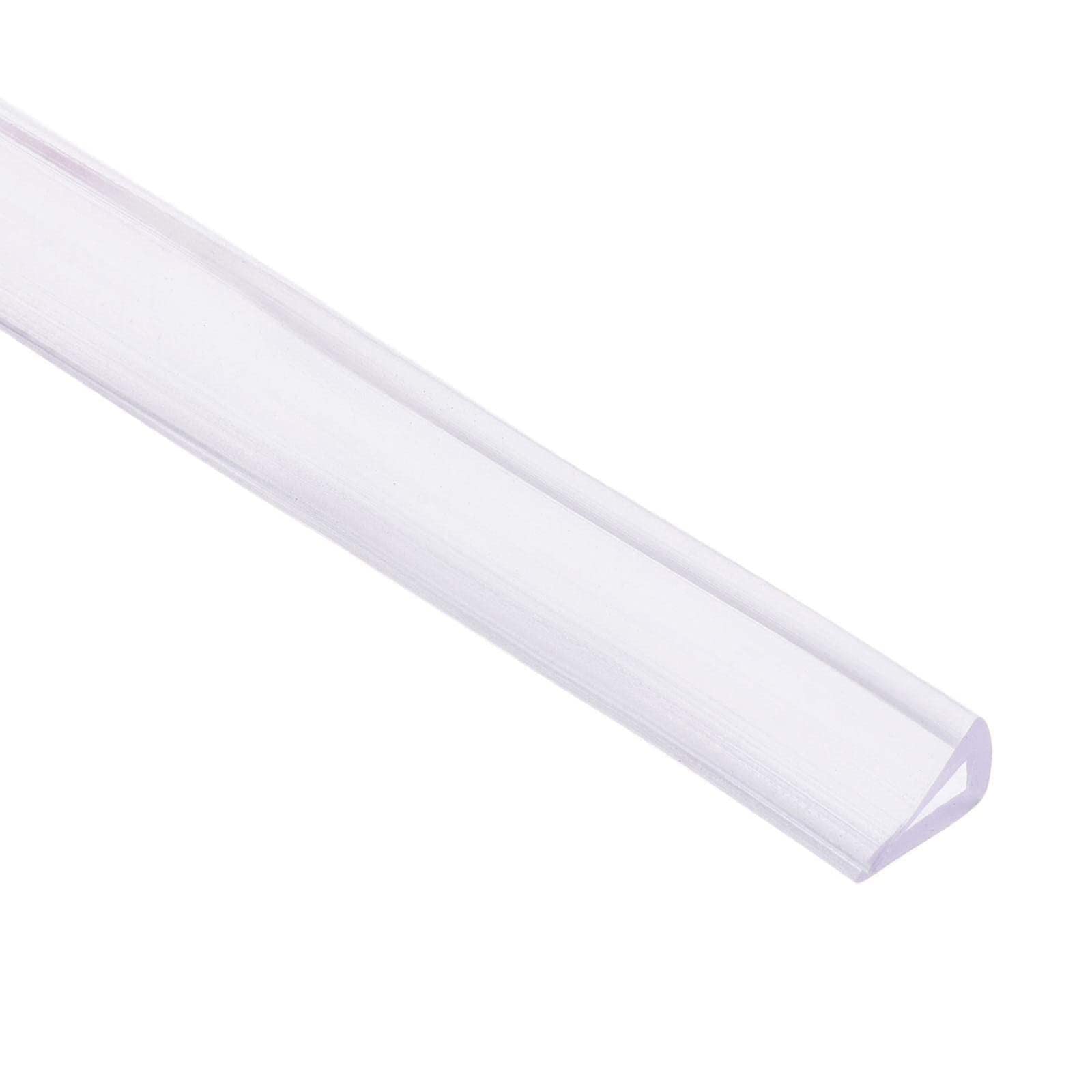 TA-VIGOR Trim Seal, Transparent PVC U-Seal Channel Edge Protector Sheet, Fits 1-3mm Edge 1Meter/3.28Ft Length, 0.39" Height