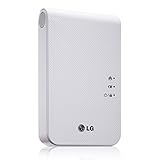 New LG Portable Mobile Pocket Photo PD241T Printer [White] (Follow-up model of PD239) Bluetooth Wireless Printing for iOS, Android and Windows OS