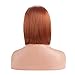 ALICE Lace Front Wigs Copper Orange Bob Wig, 14
