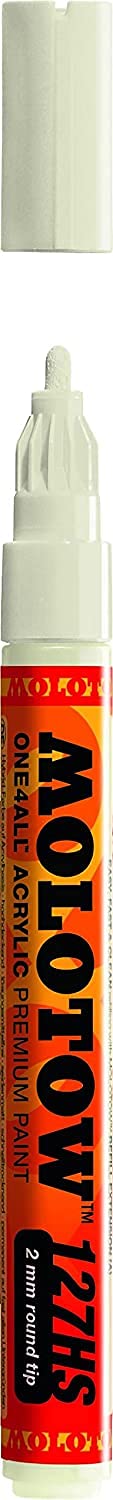 Molotow MO127235 One4All 127HS # 229 Marker Pen – Natural White – Pack of 6