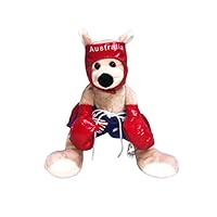 RealAus Stuffed Animal Souvenir Boxing Kangaroo Red Small 11"/28cm Soft Plush Toy