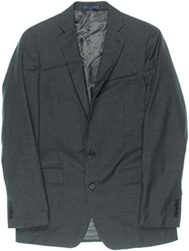 Ryan Seacrest Mens Wool Notch Lapel Two-Button Suit Jacket Gray 46L