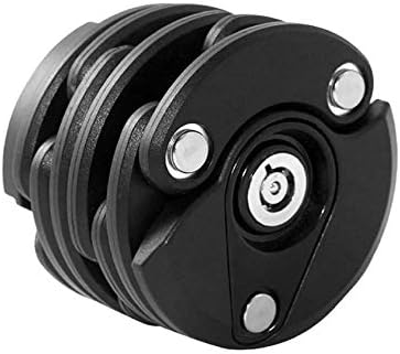 Vertily Folding Lock,Anti Theft Lock Bicycle Motorcycle Folding Chain Hamburg Lock Black is Better Bicycle Cable Lock with Taillight Bike Accessories