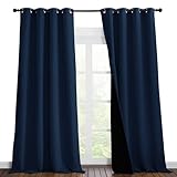 NICETOWN 100% Blackout Curtains 102 inches