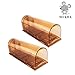 Signstek Pack of 2 Plastic Humane No Kill Mouse Trap with Air Hole, Reusable Smart Small Mice Trap Device Live Catch for Mice, Rat or Rodents (Brown)