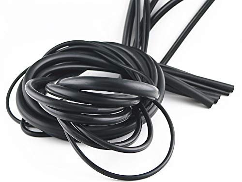 QIKE Universal 3mm/4mm/6mm/8mm/10mm/12mm /14mm/Inner Diameter High Performance Silicone Vacuum Hose Tube Kit (black) (black, 7size)