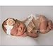 Infant Props BQUBO Soft Newborn Baby Photography Romper Fashion Lace Playsuit White and Black Clothes (Beige)