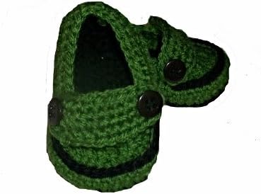 Sweet Lullabiez Handmade Little Man Loafers Loafers in Green & Black Size 4 (9-12 Months) / Baby Shoes Booties