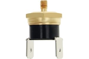 Fielect KSD301 Thermostat Temperature Control Switch,Adjust Snap Disc Temperature Switch 145°C Copper M6 Normally Closed 1 Pcs