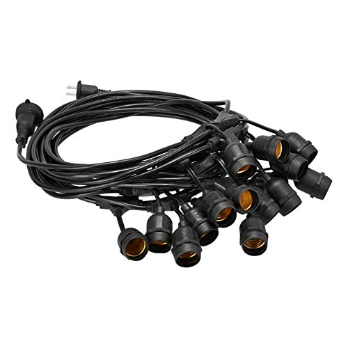 Amazon Basics 48Foot LED Outdoor String Lights with 16 Edison Style S14 Soft White Bulbs