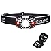Rechargeable Cree LED Headlamp, Ultra Bright 500 Lumens with White Red Lights, Hands-free, Long Last 48 Hours, Lightweight with Portable Pouch, Best Headlight for Indoor Outdoor Many Lighting Use