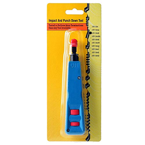 Hiija Punch Down Tool Kit With 110 & BK Blade, 5PCS Cat6 RJ45 Keystone Jack, Network Wire