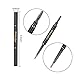 HYSBEAUTY Eyebrow Pencil Double Color, Waterproof Eyebrow Pencil with Double Head, Replaceable Pencil Head & Brow Brush, Automatic Eyebrow Makeup for Beauty Eyebrow, Dark Brown & Soft Brown
