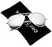 WearMe Pro Premium Metal Frame Classic Fashion Aviator Sunglasses (Silver Frame/Mirror Silver Lens, 60)