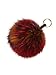 LITHER Large Genuine Raccoon Fur Pom Pom Keychain Bag Charm Fluffy Fur Ball