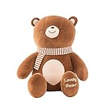 Niuniu Daddy Stuffed Bear Plush Lovely Teddy Bear Stuffed Animal Toy for Girlfriend Children Gift, Brown 25.5
