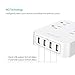 Multi Plug Outlet, dodocool Wall Mount Adapter USB Charging Station 1250W Smart 4 AC Outlets, 4 Ports USB Charger with AIQ Charging Tech/LED Indicator for Smartphones/Tablets and More