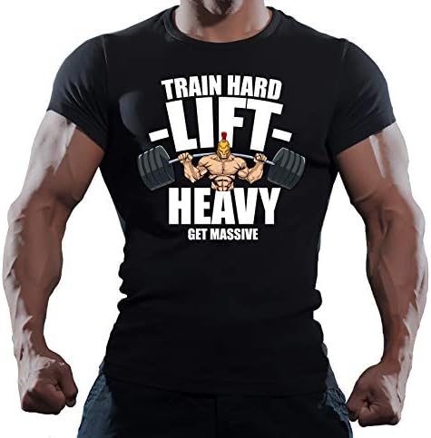 Gym T-Shirt for Men - Mens Bodybuilding, Crossfit, MMA, Workout Top - Muscle Fit T Shirt