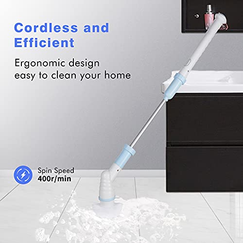 Electric Spin Scrubber, 360 Cordless Tub and Tile Scrubber, MultiPurpose Power Surface Cleaner