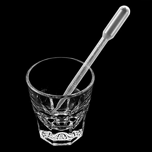 drunkenman 100PCS/SET Durable for Use 3ML Disposable Plastic Eyedroppers Pipette Eye Droppers for Liquid Transfer Air Brush Paint