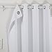 Deconovo Heavy Microfiber Blackout Shades with Triple-pass Coating Back Layer Grommet Blackout Curtains Thermal Insulated Room Darkening Curtains for Bedroom 52W x 63L Inch White 1 Pair