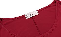 JollieLovin Womens 3/4 Sleeve Loose Fit Swing Tunic