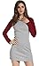 Merryfun Women's Comfy Color Block Dress Slim Bodycon Tshirt