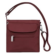 Travelon Anti-Theft Classic Mini Shoulder Bag, Cranberry, One Size