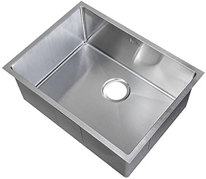 Hecho a mano de cocina fregadero. Acero inoxidable cepillado para