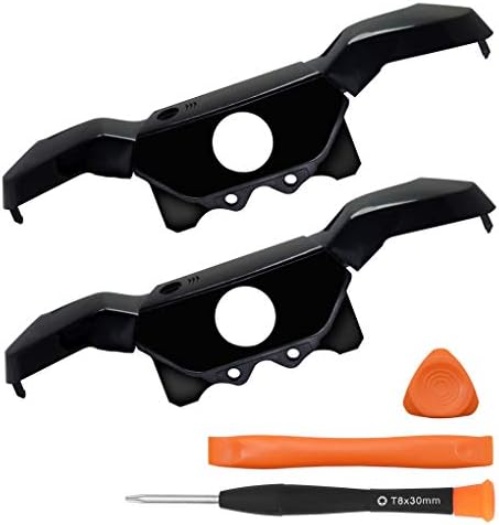 TOMSIN LB RB Replacement Buttons for Xbox One Elite Controller, New Bumper Trigger Parts for Xbox One Controller with 3.5mm Jack Version (2 Packs) (Black)