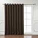 Best Home Fashion Wide Width Thermal Insulated Blackout Curtain - Antique Bronze Grommet Top - Chocolate - 100