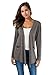 TownCat Women's Loose Casual Long Sleeved Open Front Breathable Cardigans with Pocket (Grey1, XL)