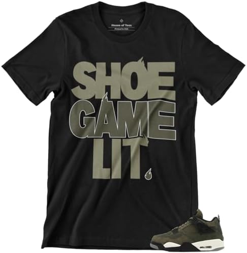 Amazon.com: Shirt To Match Jordan Retro 4 Craft Medium Olive Green