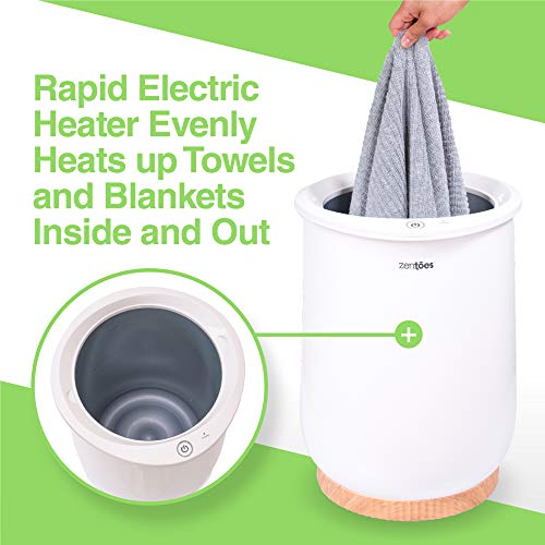 ZenToes Luxury Bathroom Towel Warmer XL Freestanding Bucket Style to