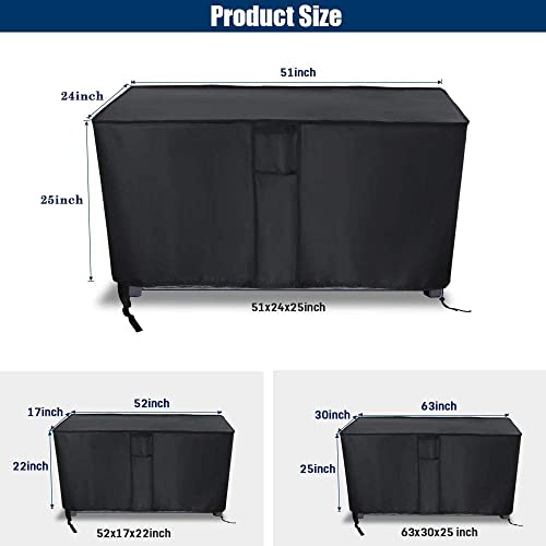 Aidetech Deck Box Cover Fit for Keter Kentwood 90 Gallon Resin Deck Box , Patio Cushions Storage
