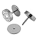 Stainless Steel Sparkling Crystal Rhinestone Spike Round Barbell Screw Stud Earrings Faux Taper