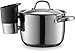 Belwares Spoon Rests for Kitchen - Stainless Steel Spoon Dock for Utensils - Cup Hangs on Saucepans, Pots for Preparing, Serving Food Without a Mess - Use as a Measuring Cup, Mix, Pouring (Black)