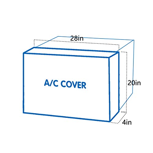 Air Jade White Quilted Indoor Cover for Window Air Conditioner (Large- 28'' x20'' x 4'') - Thumbnail 2