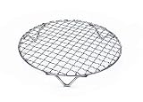 Goldblue Carbon Baking Net Multi Purpose Round Stainless Steel Cross Wire Steaming Cooling Barbecue Rack With 3 Legs