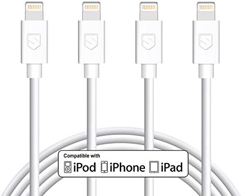 iPhone Charger Cable, 4Pack 6ft 8Pin USB Charging & Syncing Cord for iPhone X 8 7 6s 6 plus SE 5S 5C 5 iPod iPad Mini Air Pro(White)