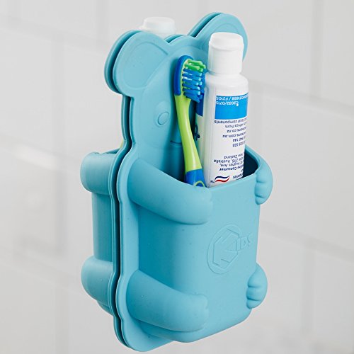 TOOLETRIES 'for kids' Koala Pouch - animal silicone Toothbrush Holder (Blue)